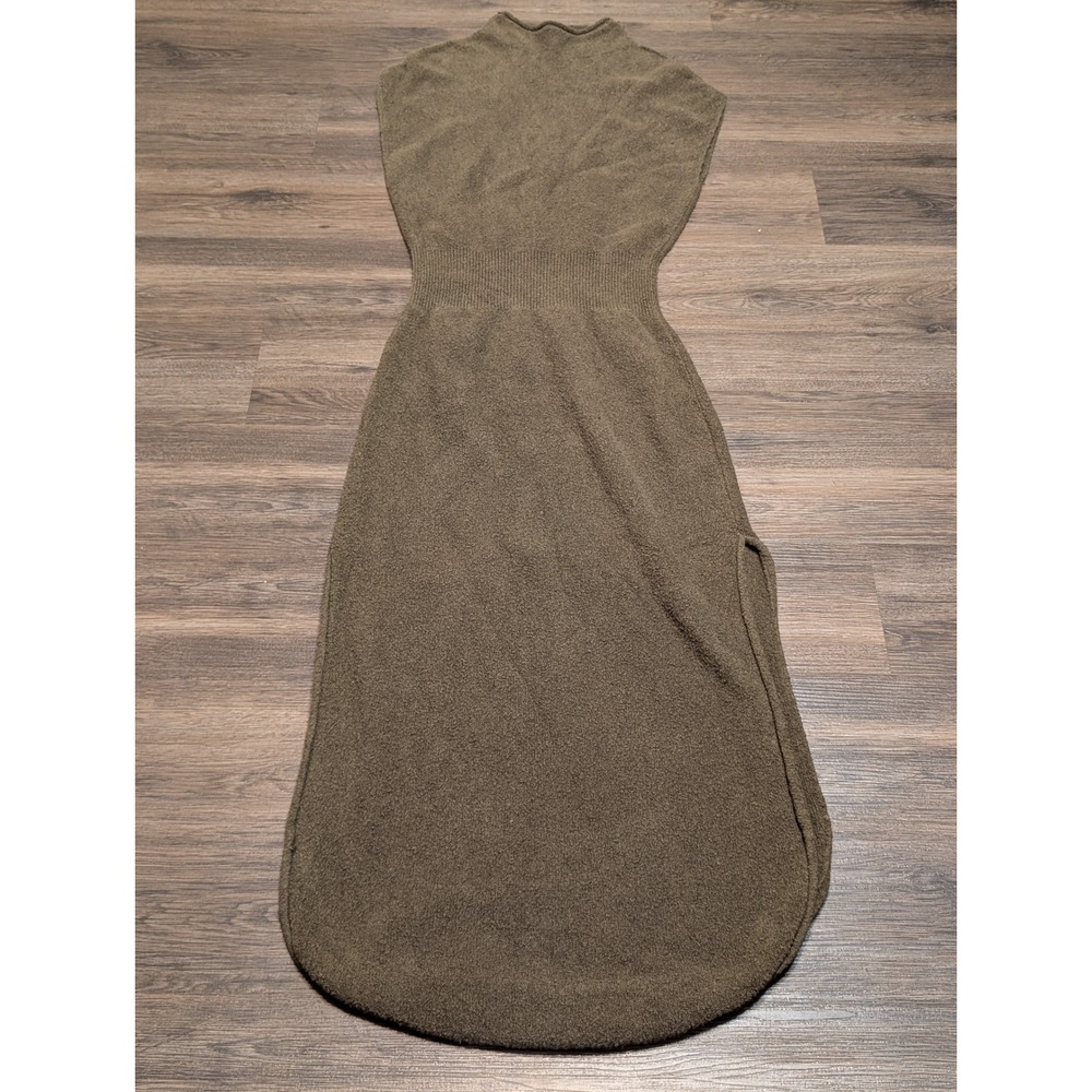 Daily Practice by Anthropologie Moss Green Boucle Mock Neck Sweater Dress Medium